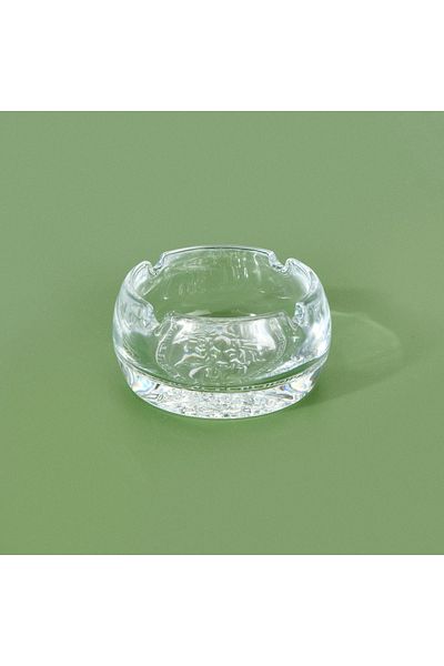 Delisoga Deli Soga Round Glass Ashtray - Transparent - 10X4 cm