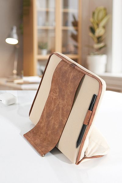 HAMUR Mousepad Suport pentru încheietura mâinii/Tampă/Pernă Suport pentru tabletă Suport pentru telefon Pânză lavabilă Detaliu din piele Bej