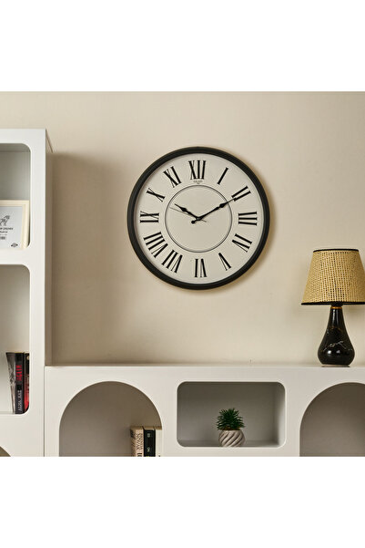 Genel Markalar Exclusive Duvar Saati - Siyah / Beyaz - 50 cm