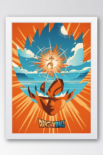 Saturn Ζωγραφική με κορνίζα Dragon Ball - Ζωγραφική αφίσας Manga Anime