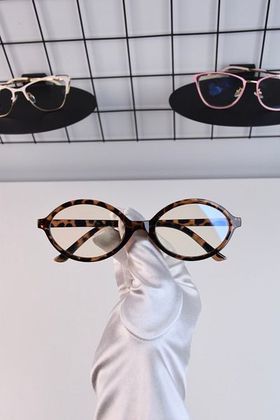 LOOKUP Blue Optical Glasses - Light Protection, Glass Changeable + Case + Cloth Gift Vintage