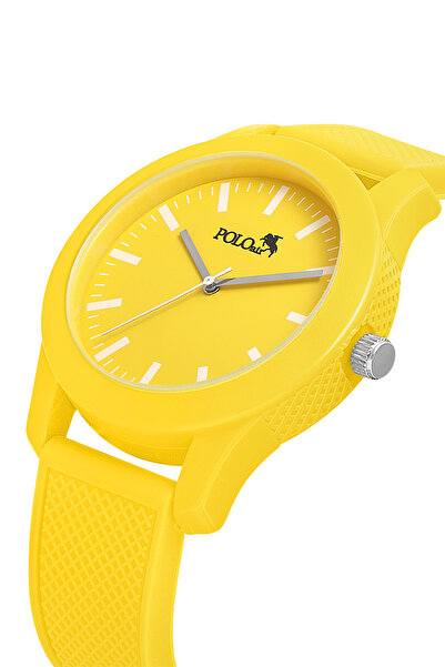Polo Air Silikon Kordon Unisex Bay-Bayan Spor Kol Saati Sarı Renk PL-1510B5x