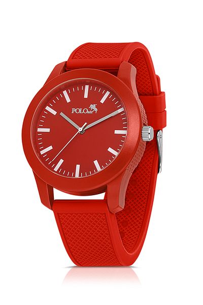 Polo Air Unisex Red Silicone Sports Wristwatch - Ladies/Ladies Pl-1510B3X