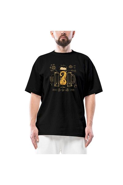 Z zepplin Tricou negru oversize Beer Formula