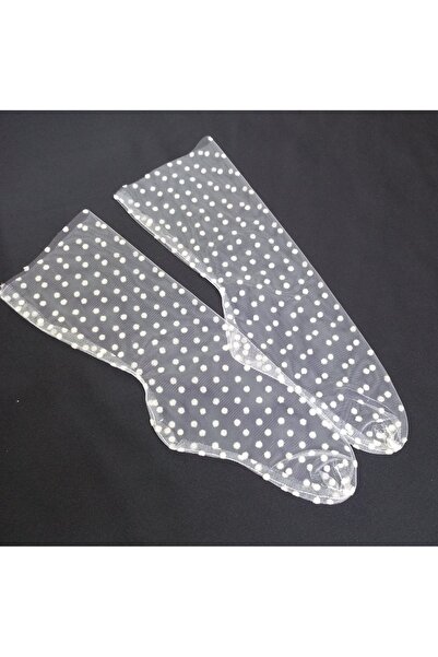 es moda shop Бели чорапи с точки от тюл за момичета Hema