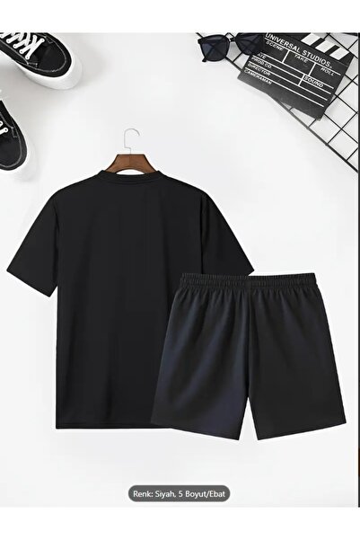 Derays Велосипедний комір великого розміру Зручний чоловічий костюм з коротким рукавом з верхом і спідницею