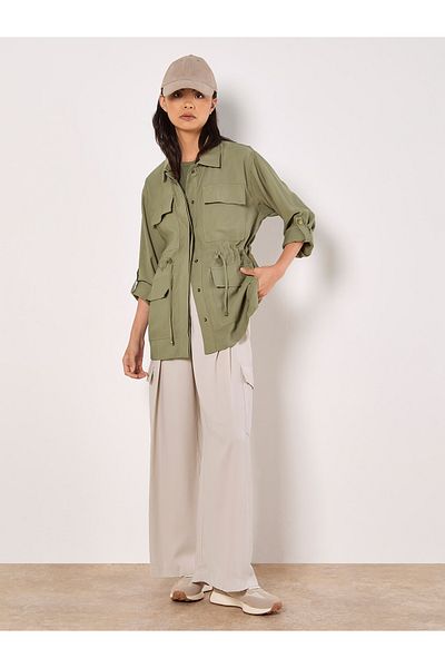 Apricot Cargo Pocket Leichte Jacke