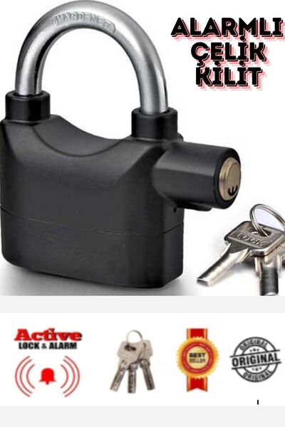 ESENLİWE Alarmlı Kilit 110 Desibel Yedek Anahtarlı Asma Kilit Alarmlı Güvenli...