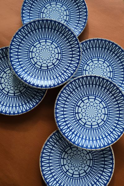 Kütahya Porselen Cool Gold Gold Gilt Cake Plate 20cm 6 Pieces for 6