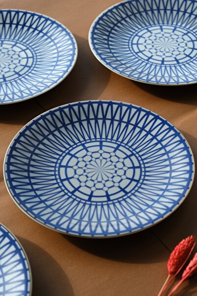 Kütahya Porselen Cool Gold Gold Gilt Cake Plate 20cm 6 Pieces for 6