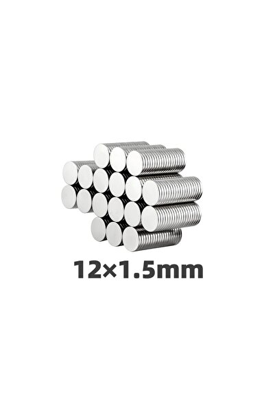 Hdg 10 adet Neodyum Mıknatıs Dekoratif Magnet Güçlü Çekim 12x1.5 mm