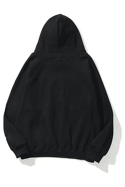 Trendiz Schwarzes Unisex-Sweatshirt mit Kapuze