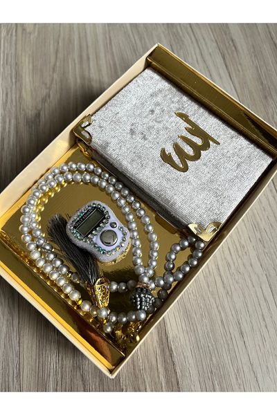 AYHANHOME Set de 6 zestre cadou - Yasin Juzu, mărgele de rugăciune și schițar cu piatră