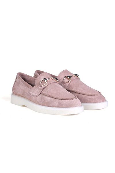 BELİSİA Women's Loafer Shoes with Suede Leather Comfort Accessories
