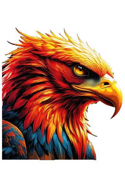 Tasarım 9x9 cm Kartal Sticker Araba Motor Kask Laptop Sticker