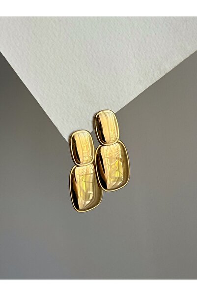 Owentis Çelik Gold Vintage Model Büyük Sallantılı Osha Küpe -kararma yapmaz-