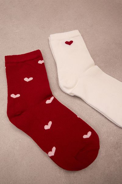 Addax Pack of 2 Patterned Socks - Çrp86