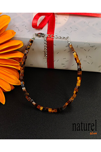 Naturel Tılsım Kaplan Gözü 2,5mm Küp Doğal Taş Bileklik