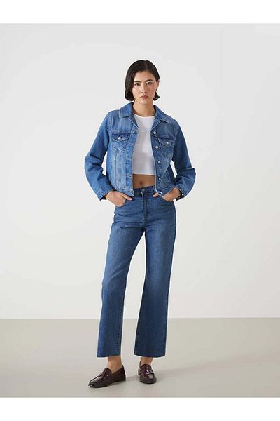 LC Waikiki Blugi LCW Indigo Mars Flare Pantaloni de jeans pentru femei