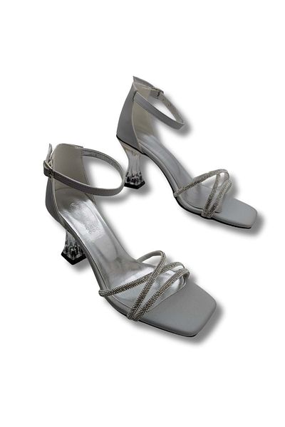 ÇİĞDEM KUNDURA Grace Royale Women's Stoned Goblet Heel Evening Dress Shoes