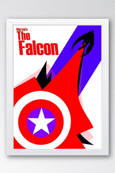 Saturn The Falcon Çerçeveli Tablo - Πίνακας αφίσας Marvel