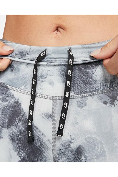 Nike Air Dri-Fit 7/8-Length Mid-Rise Running Gri Kadın Tayt