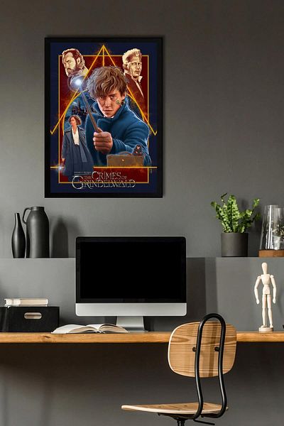 Saturn Fantastic Beasts Framed Table - Newt Scamander Poster Art Print