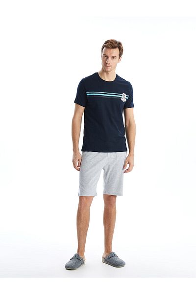 LC Waikiki Σετ ανδρικών πιτζάμες Standard Fit με σορτς