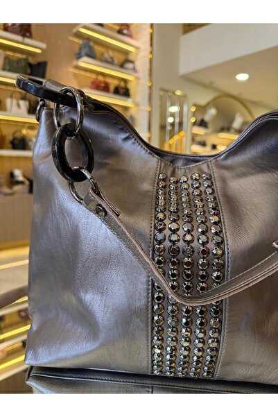 KRISTE BELL İthal Zımbalı Model Büyük Boy Halkalı Askılı Kadın Çanta