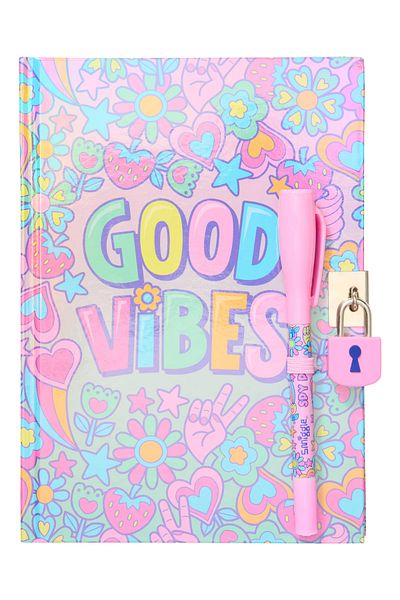 SMIGGLE دفتر ملاحظات مع 5 أقلام قابلة للقفل