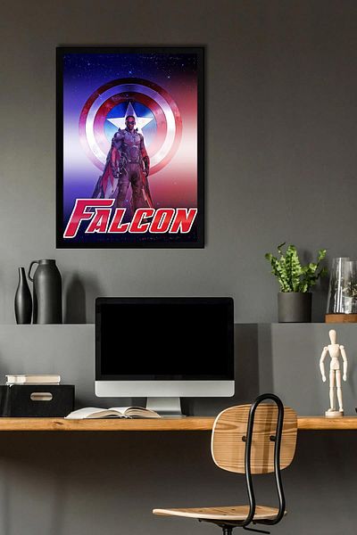 Saturn Pictură înrămată The Falcon - Pictură poster Marvel