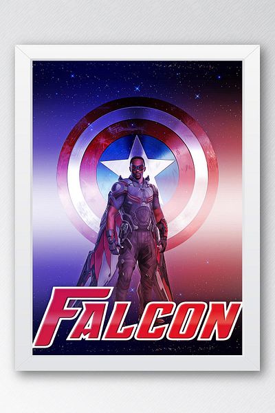 Saturn Pictură înrămată The Falcon - Pictură poster Marvel