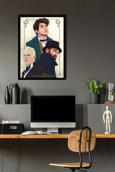 Saturn Pictură înrămată cu monștri fantastici - Poster de afiș de film