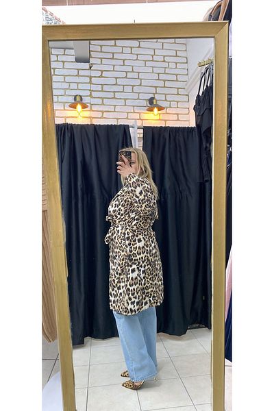 TUBA TOPTAŞ Leopard Unlined Trench Cotton