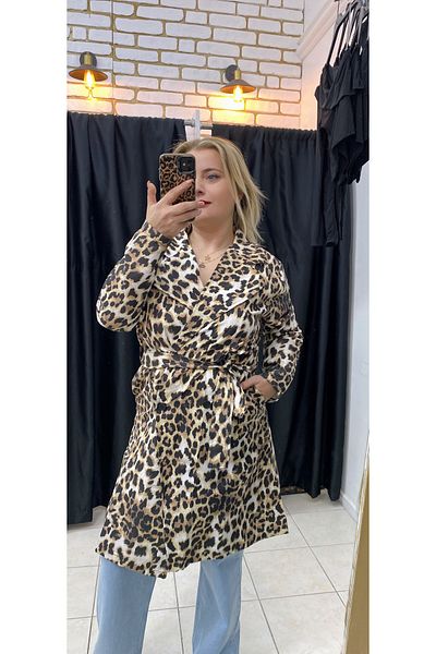 TUBA TOPTAŞ Leopard Unlined Trench Cotton