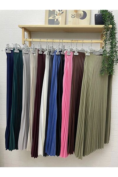 DEFNECE BUTİK THIN TIGHT PLEATED SKIRT