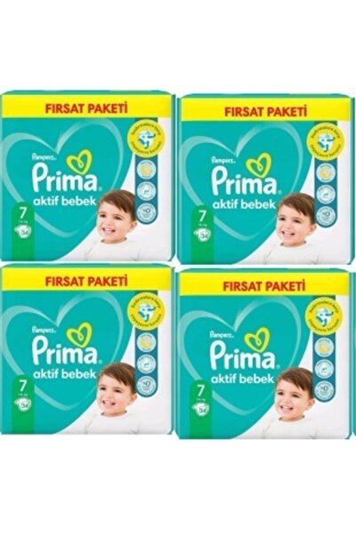 Prima Bebek Bezi 7 Numara 15+ Kg 34 X 4=136 Adet