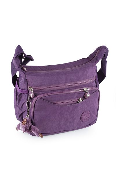 İMAKS Purple Crinkle Fabric - Geantă Messenger cu mai mulți ochi și umăr 116E
