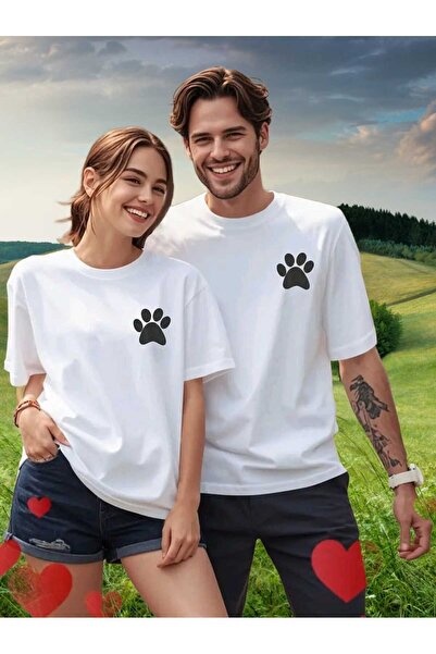 WOODROFFE Unisex Couple Combination - Μπλουζάκι με χαριτωμένο μπλουζάκι με στ...