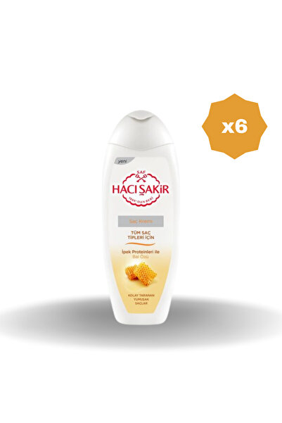 Hacı Şakir كريم الشعر بخلاصة العسل من هاكيشاكير 450 مل - (6 قطع)