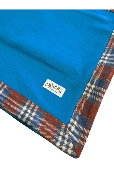 Calico Multi-Purpose Organic Blue Baby Blanket