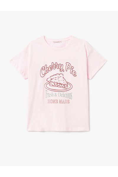 Koton Cotton printed short sleeve pajama set.