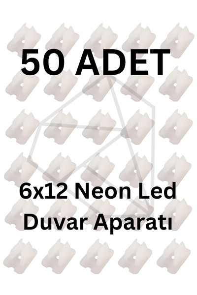Ema Dükkan 50 Adet Neon Led Duvar Aparatı 12 Volt 6x12 Neon Led Duvar Aparatı