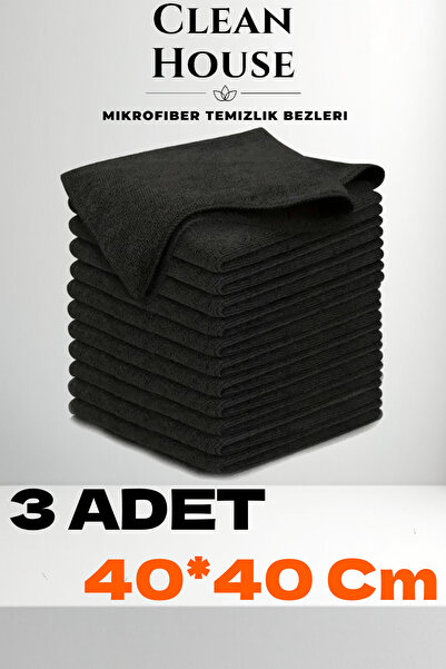 CLEAN HOUSE (3 komada) Specijalna serija crnih mikrofiber krpa za opšte čišće...