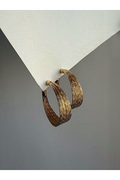 Owentis Gold Kendinden Işıltılı Tywin Halka Küpe -kararma yapmaz-