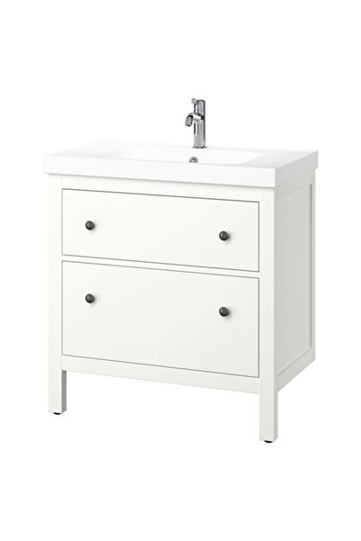 IKEA HEMNES/ORRSJÖN, lavabo dolabı kombinasyonu, beyaz, 82x49x89 cm