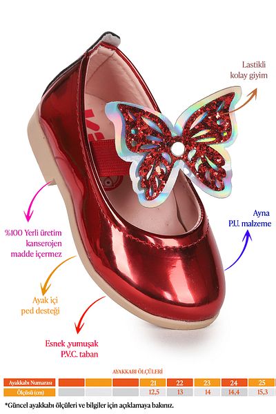 KARAMAZI Karamazı Kids Menz Butterfly Elastic Baby Girl Ballerina Shoes