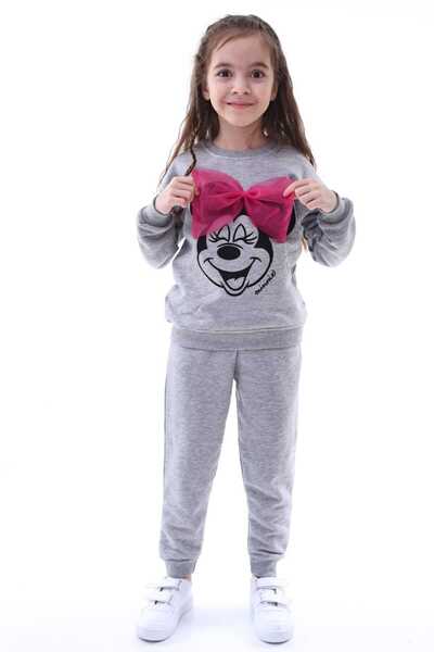 Kyex Kız Çocuk Minnie Mouse Pamuklu Alt Üst Eşofman Takımı