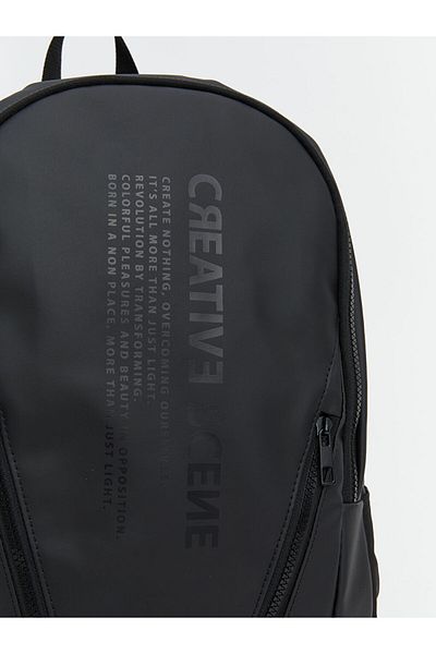 LC Waikiki Lcw Accessories Black Plain Zippered Men's Backpack