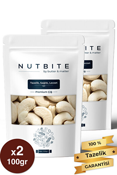 NUTBITE Premium Çiğ Kaju 200gr - Taptaze Yeni Mahsül - Yağsız & Tuzsuz Nature...